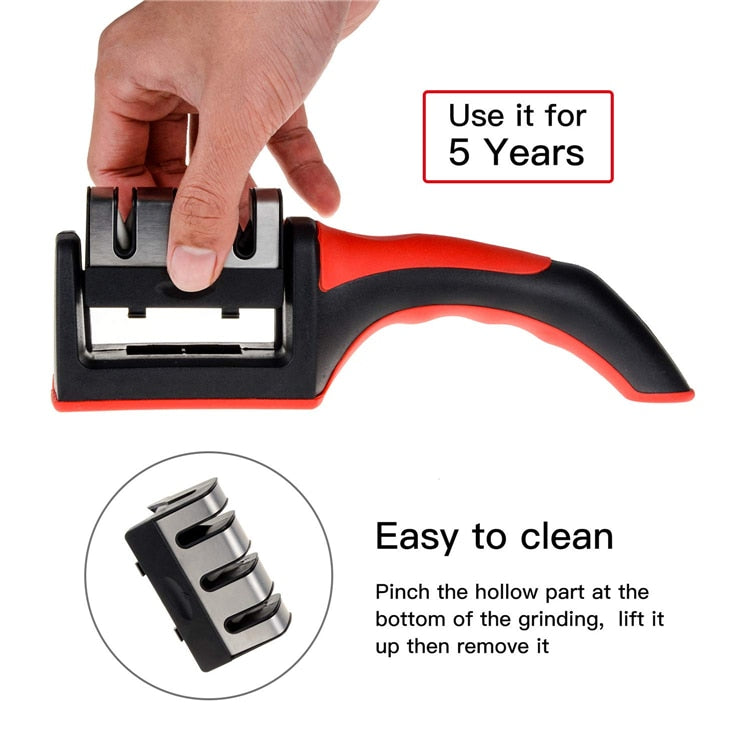 Stainless Steel 3-Stage Knife Sharpening Tool