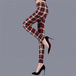 Plaid Leggings - Fashion Fitness Sexy Pants Push Up Leggings