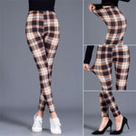 Plaid Leggings - Fashion Fitness Sexy Pants Push Up Leggings