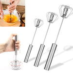 304 Stainless Steel Whisk - Semi Automatic Egg Beater