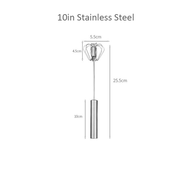 304 Stainless Steel Whisk - Semi Automatic Egg Beater