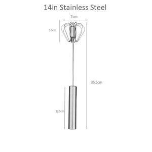 304 Stainless Steel Whisk - Semi Automatic Egg Beater