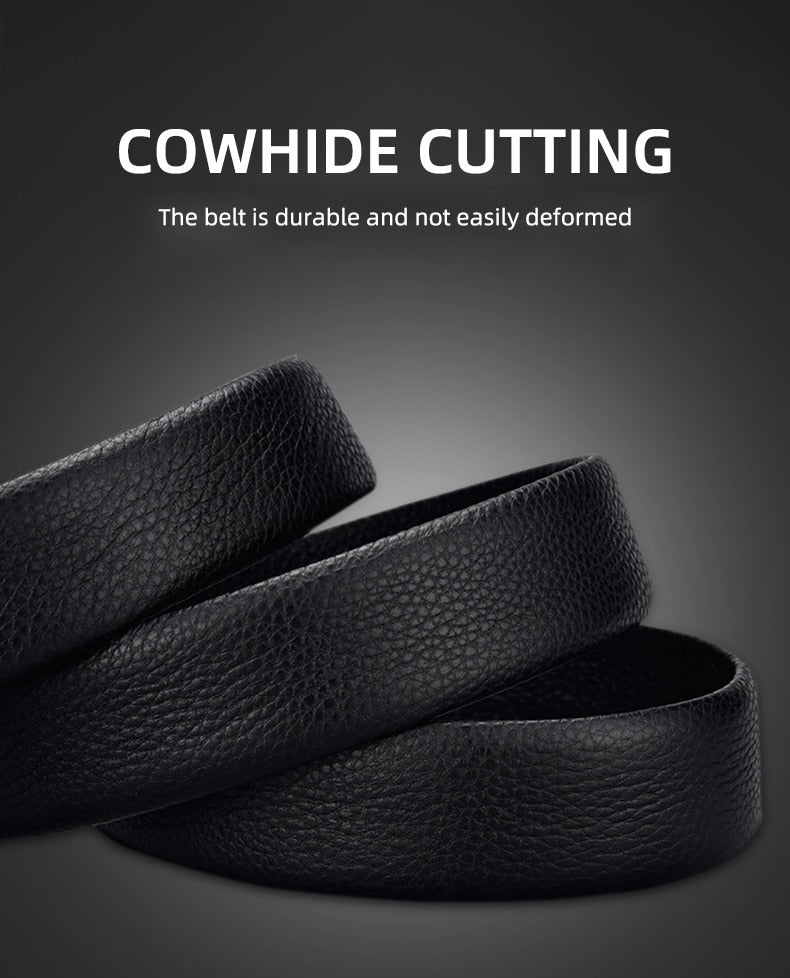 CARTELO Leather Belts™ - Black Genuine Leather Men's Belt