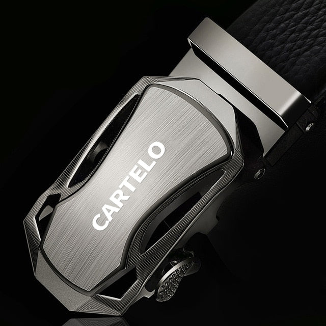 CARTELO Leather Belts™ - Black Genuine Leather Men's Belt