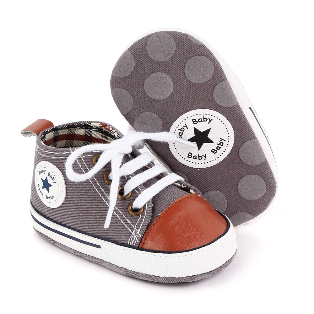 Unisex Toddler Pre-walker Crib Denim Shoes