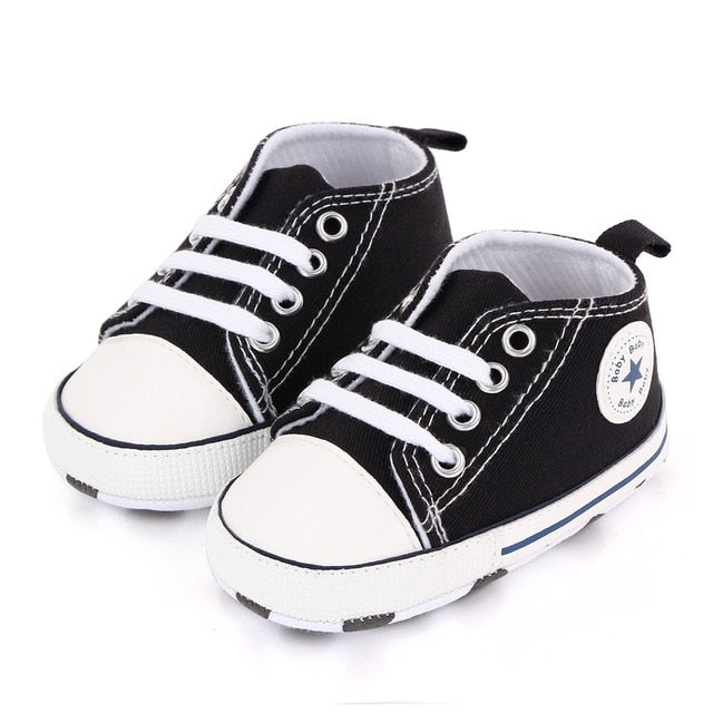 Unisex Toddler Pre-walker Crib Denim Shoes