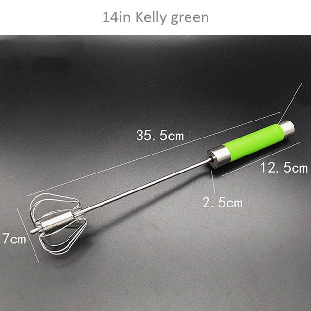 Semi-Automatic Egg Beater 304 Stainless Steel Egg Whisk Manual