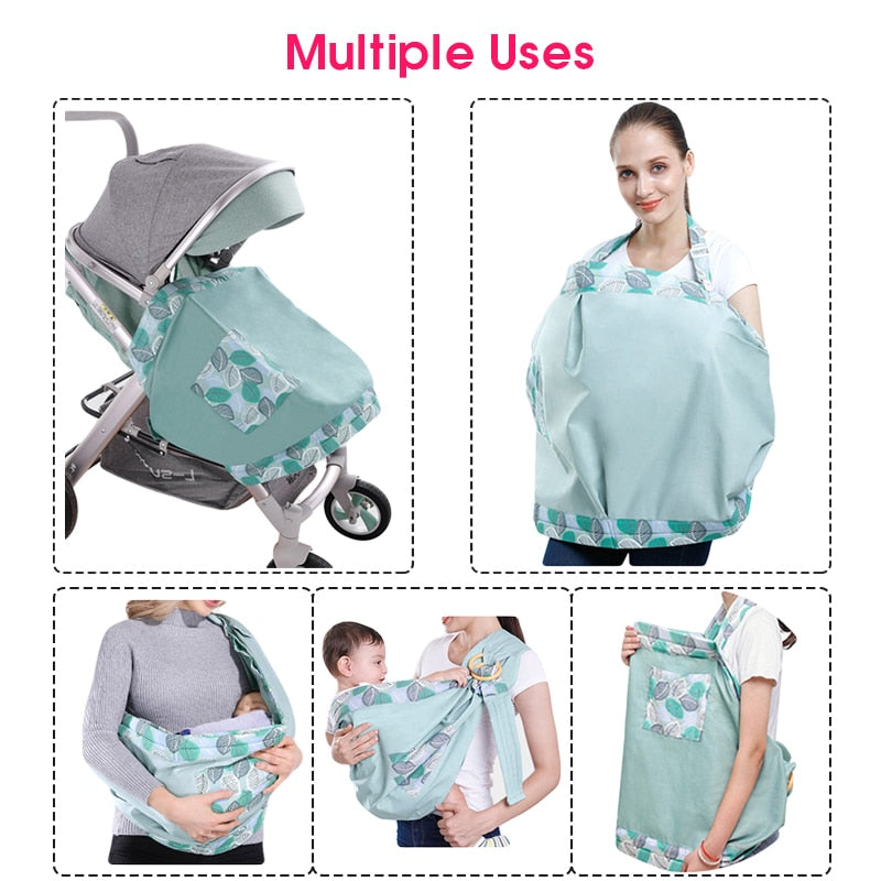 2n1 Baby Wrap Newborn Sling and Infant Nursing Cover Carrier