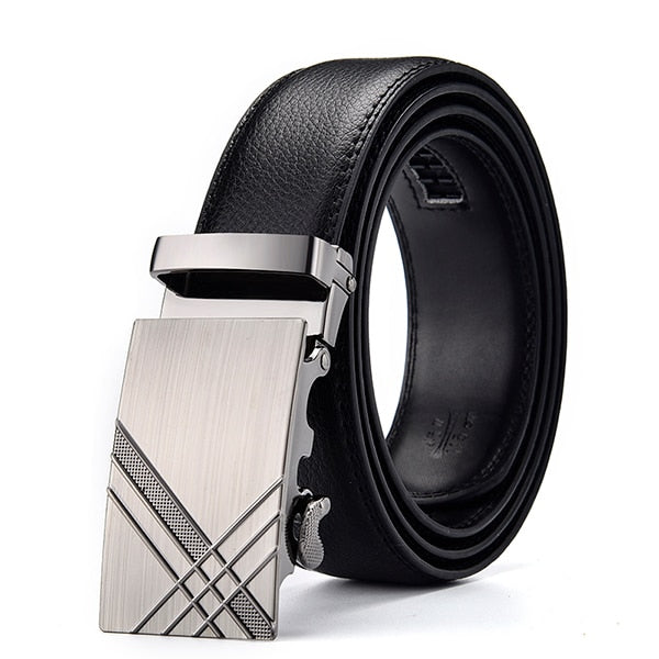 Genuine Leather Belts for Men - Automatic Buckle