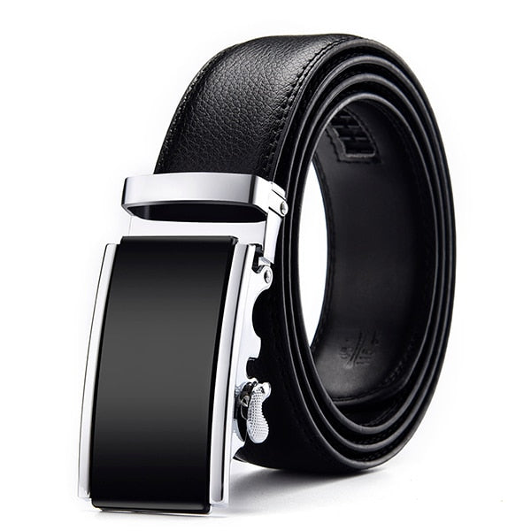 Genuine Leather Belts for Men - Automatic Buckle