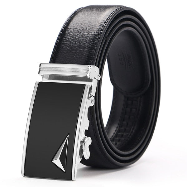 Genuine Leather Belts for Men - Automatic Buckle