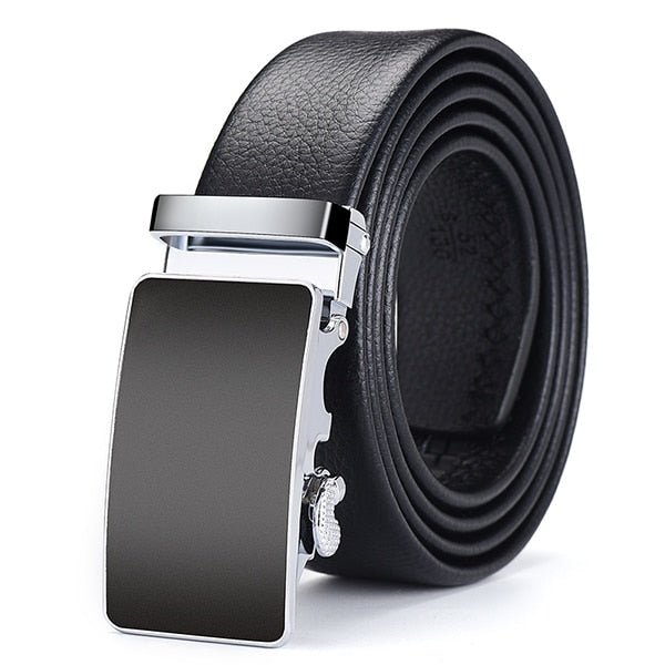 Genuine Leather Belts for Men - Automatic Buckle