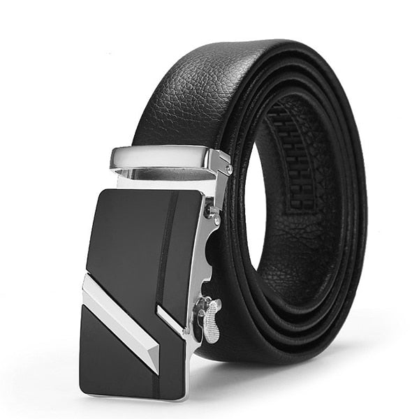 Genuine Leather Belts for Men - Automatic Buckle